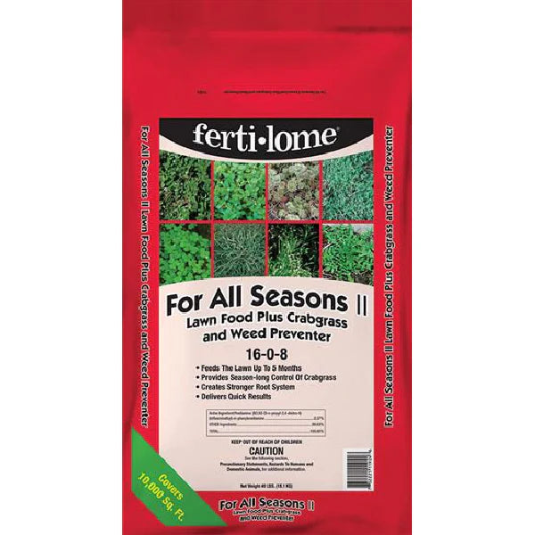 11924 FERTILOME For All Seasons II Lawn Food With Barricade Weed Preventer 10,000 sq ft. 40 lbs.
