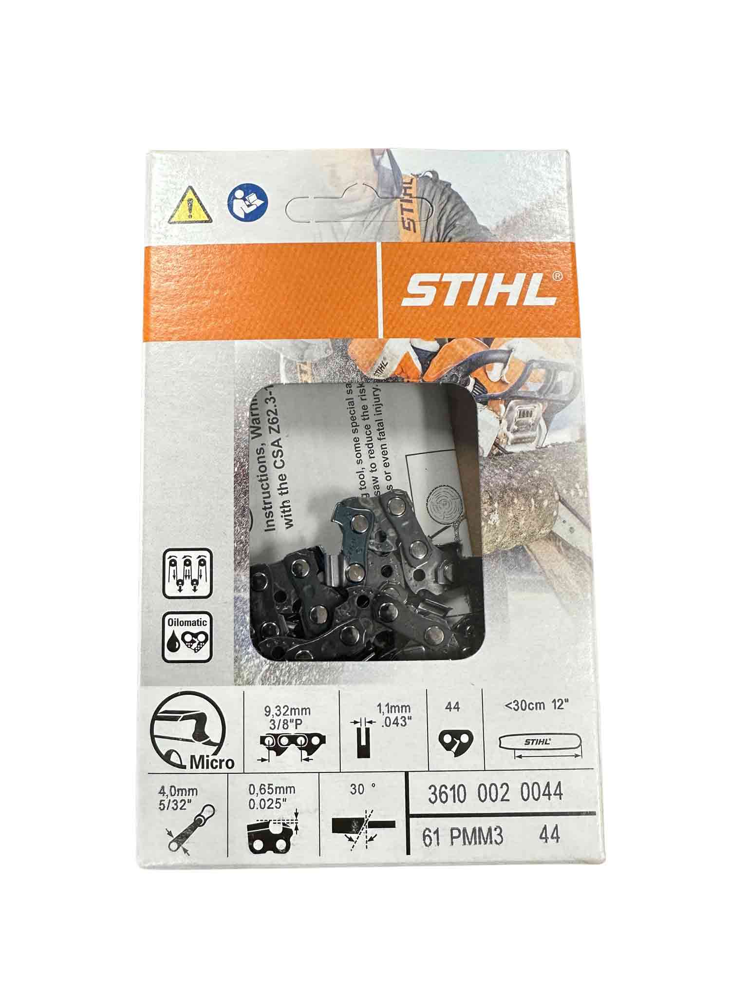 61PMM3 44 Stihl chain 12in pmmc3 3/8p .043g