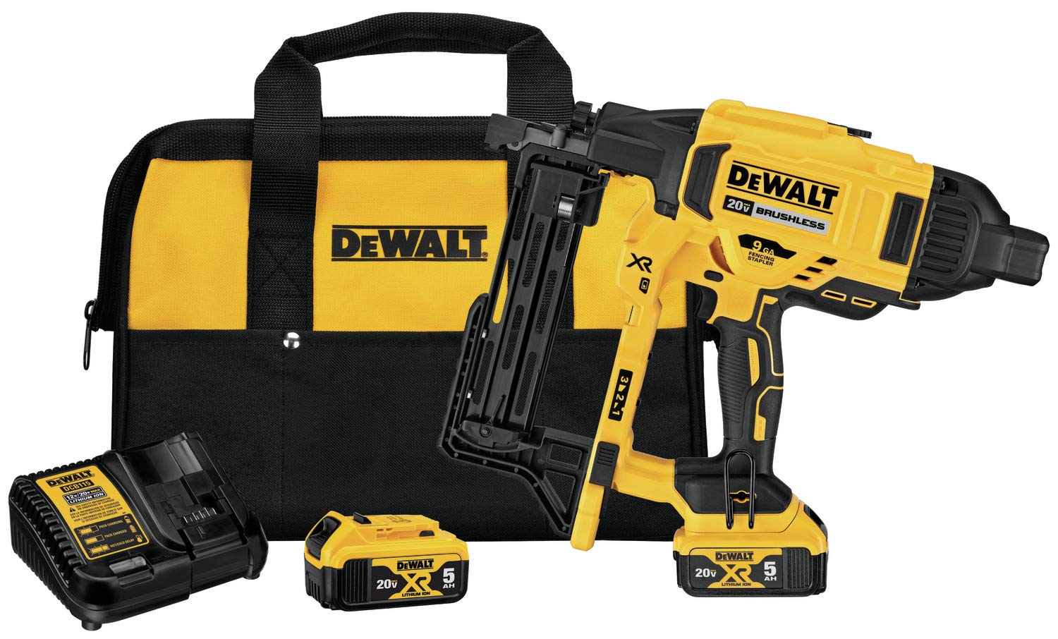 DCFS950P2 DeWalt 20V MAX* XR 9 GA Cordless Fencing Stapler Kit