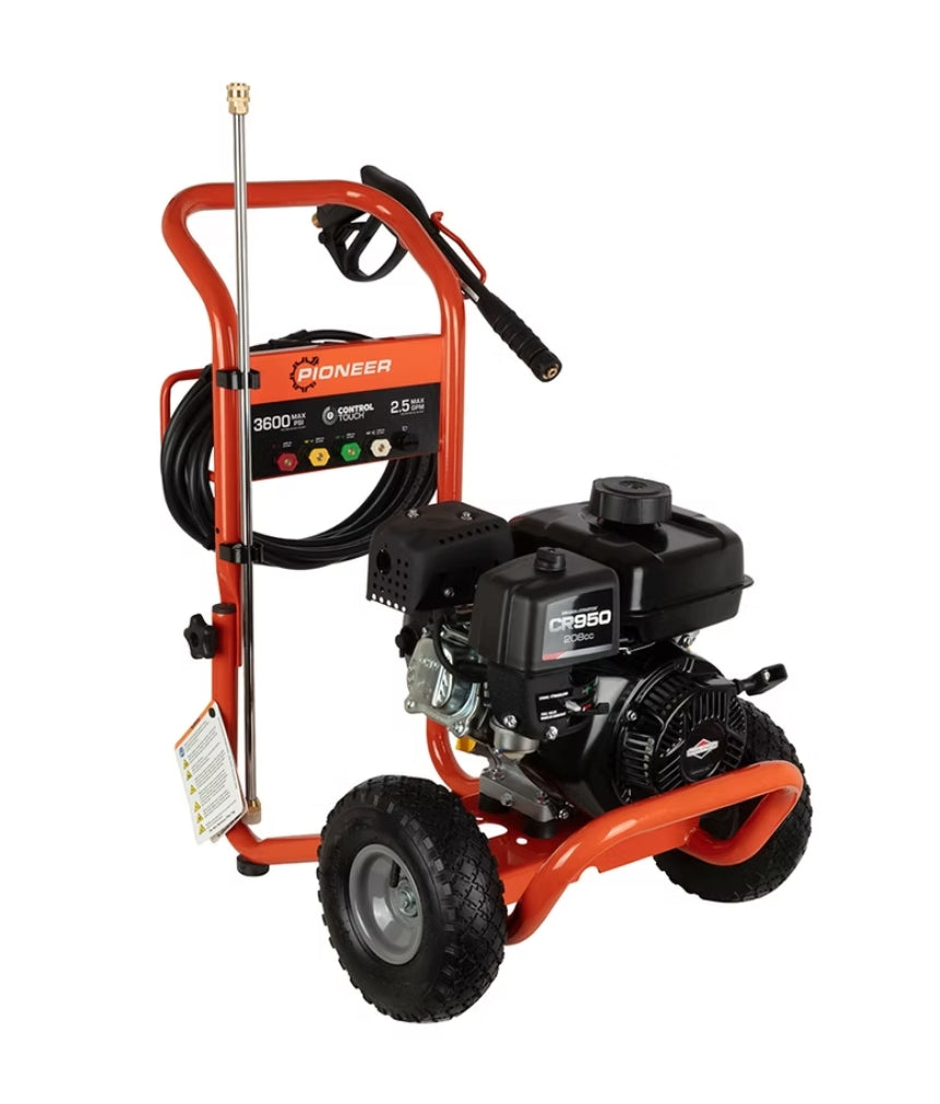 Pioneer Pressure Washer 3600 PSI with Control Touch