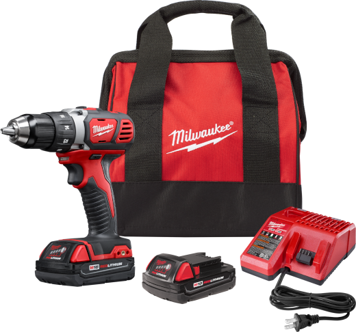 2606-22CT MILWAUKEE M18 18V Lithium-Ion Cordless 1/2 in. Drill Driver Kit